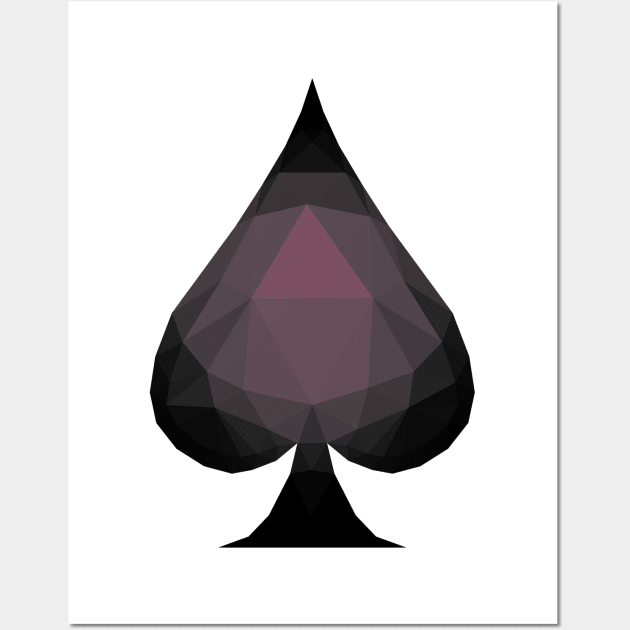 Ace of Spades Low Poly Wall Art by MHich